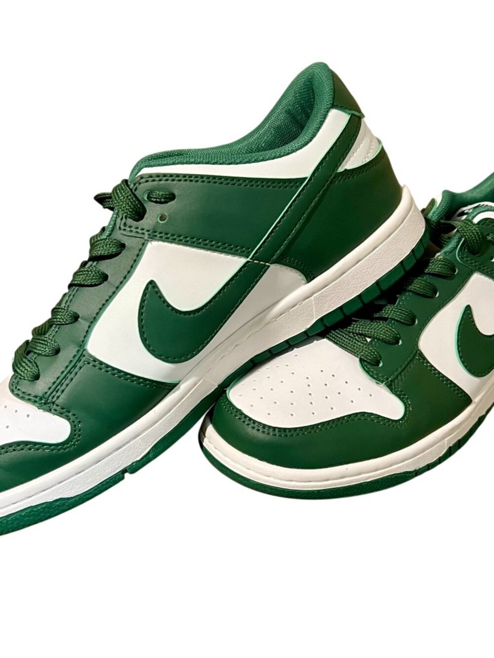 Nike Dunk Low Top Team Green & White Retro Casual Shoes, Men's Size 11